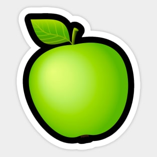 Green Apple Fresh Fruit Vegetarian Vegan Cook Sticker